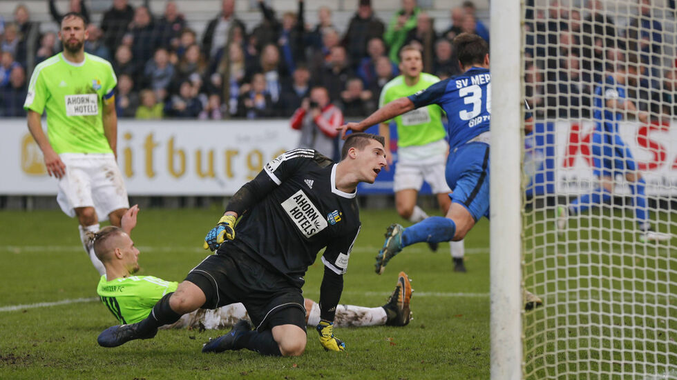 Der entscheidende Gegentreffer zum 2:3 aus Sicht des CFC. (Foto: imago/Werner Scholz)