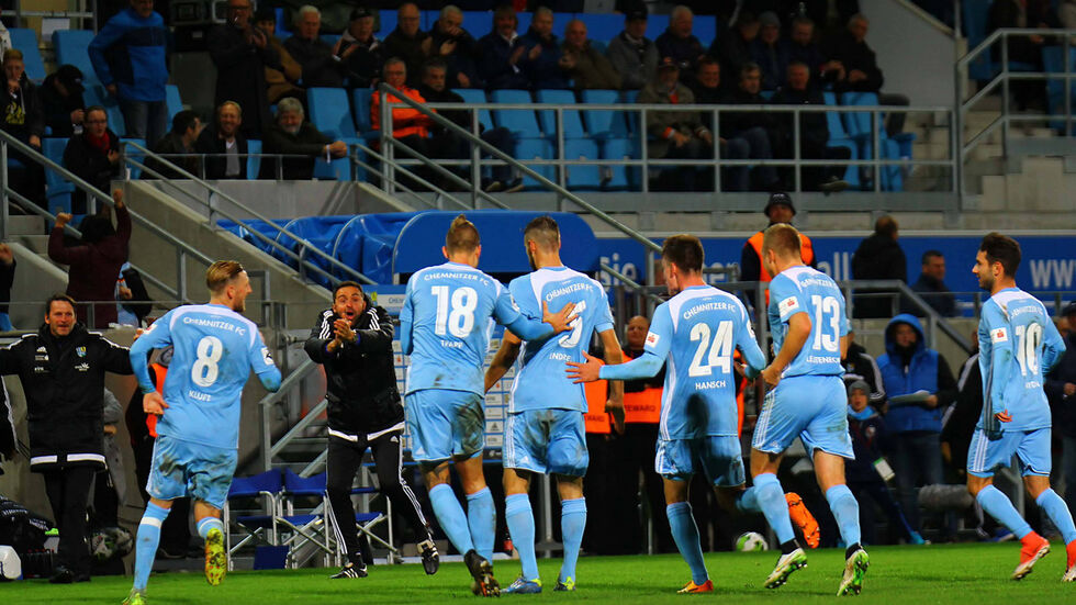 Der CFC feiert den späten Siegtreffer von Kapitän Marc Endres (Foto: imago/Kruczynski) Der CFC feiert den späten Siegtreffer von Kapitän Marc Endres (Foto: imago/Kruczynski)