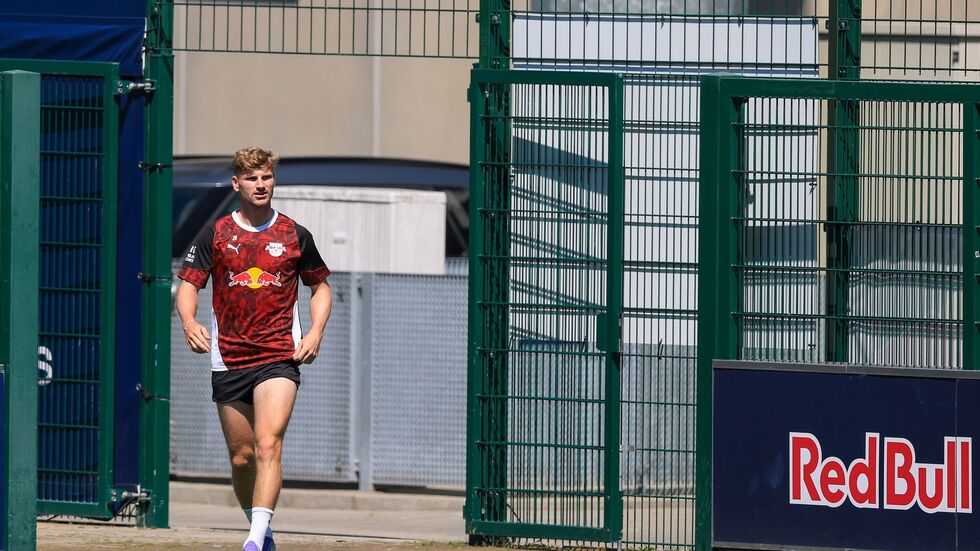 Timo Werner von RB Leipzig) kann gegen Köln auf einen Kaderplatz hoffen. (Archivbild).