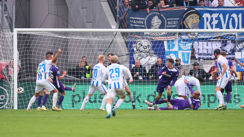 Der Siegtreffer für Hansa Rostock Der Siegtreffer für Hansa Rostock