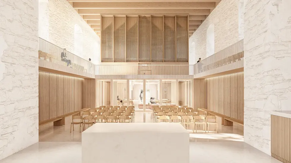 Der Innenraum wird hell und freundlich 