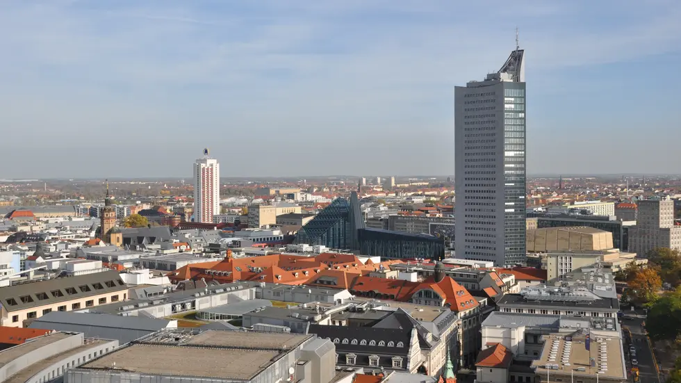 Blick über Leipzig (Symbolbild). Blick über Leipzig (Symbolbild).