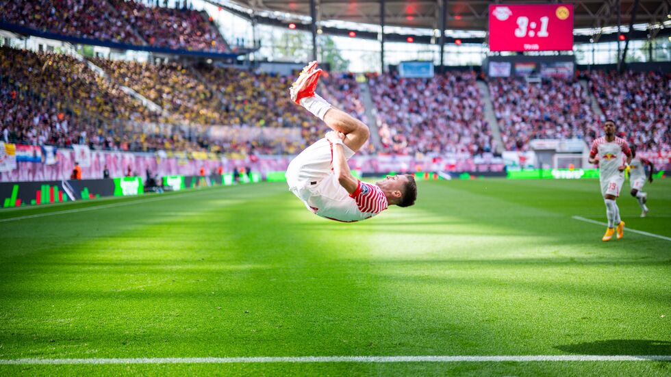Christoph Baumgartner jubelt nach seinem Tor zum 4:1 Christoph Baumgartner jubelt nach seinem Tor zum 4:1