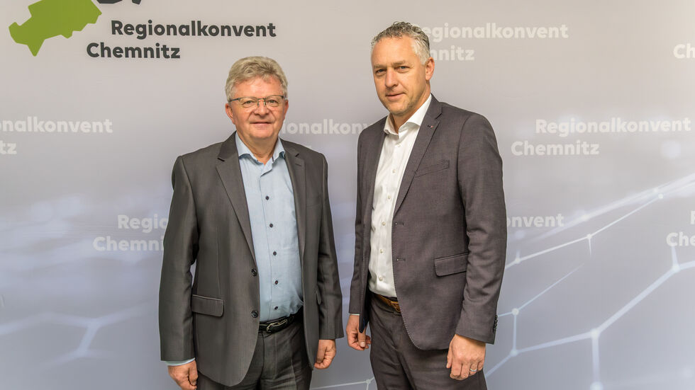 Matthias Lißke (li.) und Landrat Carsten Michaelis