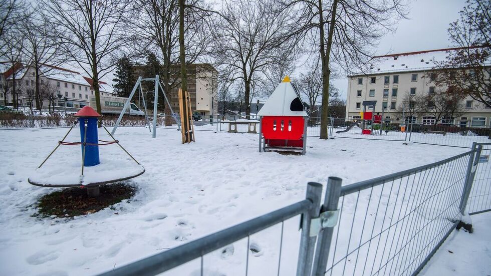 Der Spielplatz am Schumannplatz in Aue.