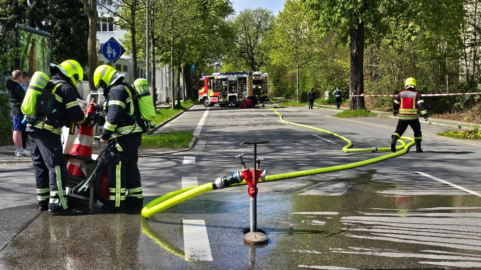 Die Altchemnitzer Straße war für den Einsatz gesperrt.