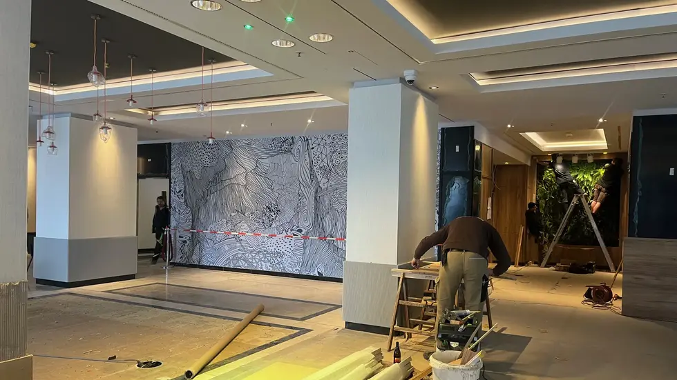 Die Lobby soll hell und freundlich werden