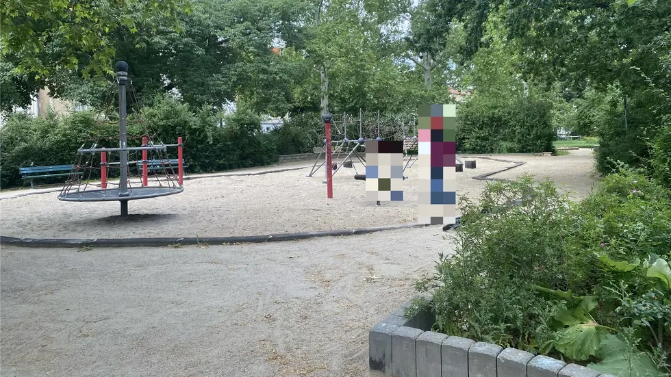 Der Spielplatz am Gießerplatz in Leipzig, hier ist der Überfall passiert. Der Spielplatz am Gießerplatz in Leipzig, hier ist der Überfall passiert.