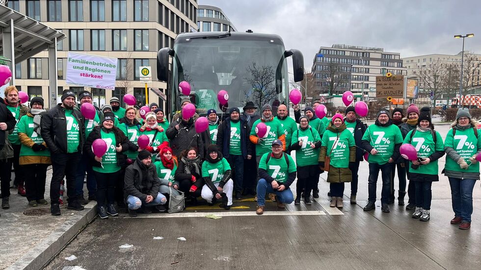 Abordnung des Dehoga Sachsen in Berlin.