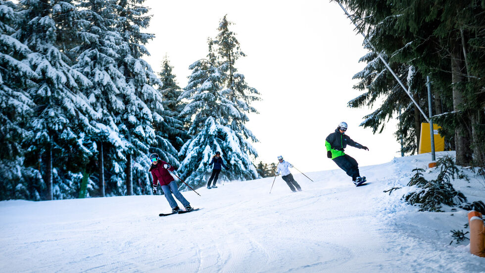 "Ski und Snowboard gut" heißt es in Altenberg