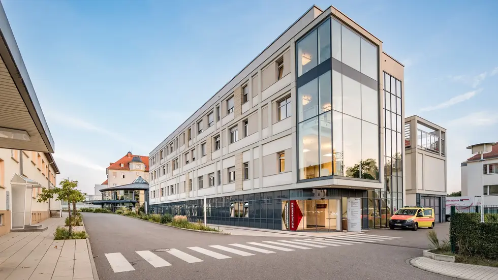 Die Notaufnahme am Virchow-Klinikum in Glauchau. Die Notaufnahme am Virchow-Klinikum in Glauchau.
