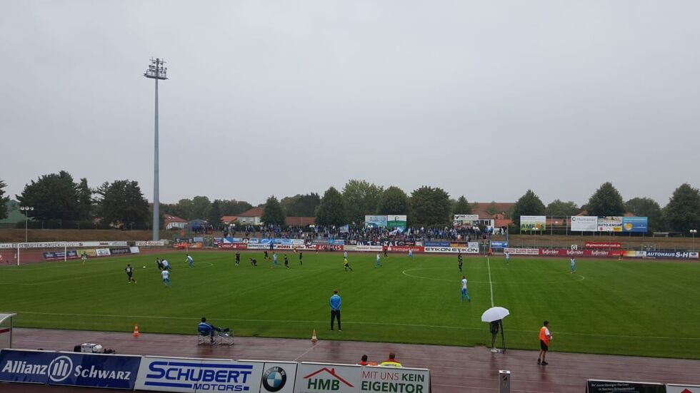 Der CFC beim Auswärtsspiel in Halberstadt.
