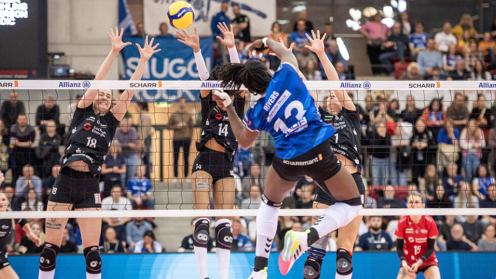 Die DSC-Volleys kassieren im ersten Halbfinale eine klare Niederlage  Die DSC-Volleys kassieren im ersten Halbfinale eine klare Niederlage