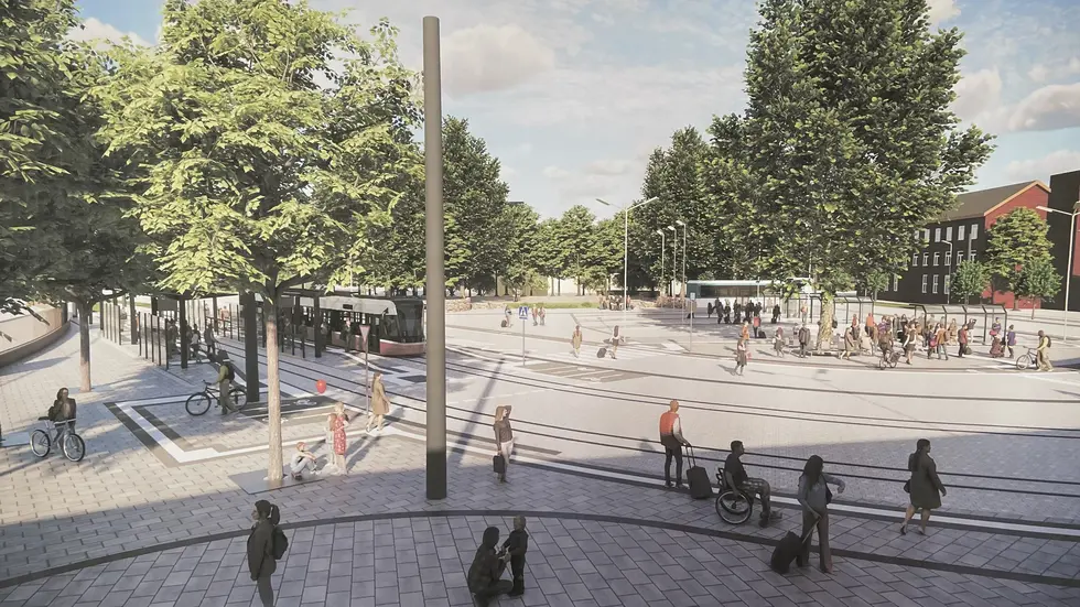 So wird der Bahnhofsvorplatz einmal aussehen. So wird der Bahnhofsvorplatz einmal aussehen.