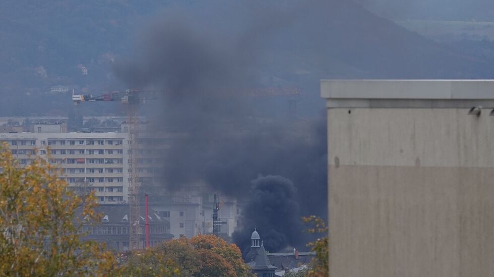 Der Brandrauch war weithin sichtbar. Der Brandrauch war weithin sichtbar.
