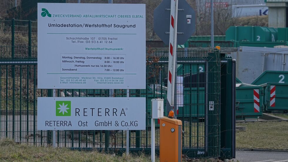 Auf dem Wertstoffhof in Freital wurde das tote Baby gefunden