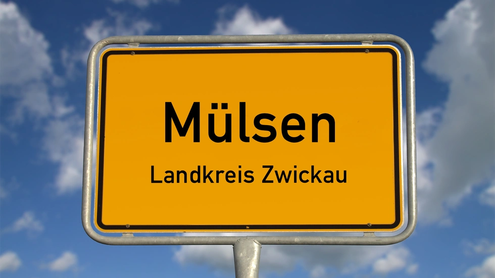 Der Ortsteingang von Mülsen Der Ortsteingang von Mülsen