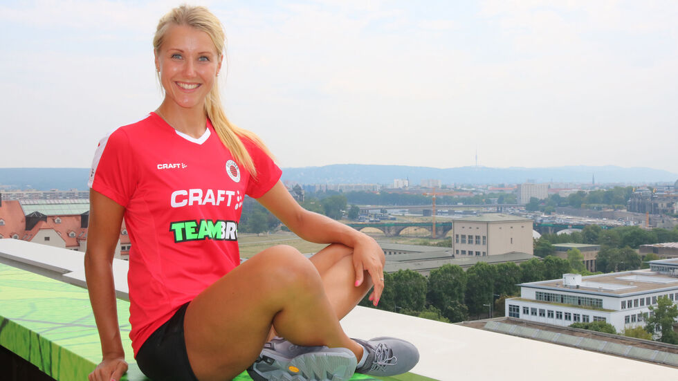 Mareen von Römer im DSC-Trikot vom neuen Ausrüster Craft.
