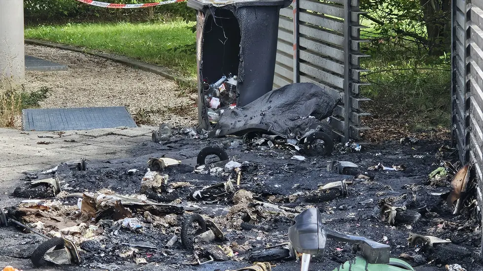 Der Brandort am Freitagmorgen.