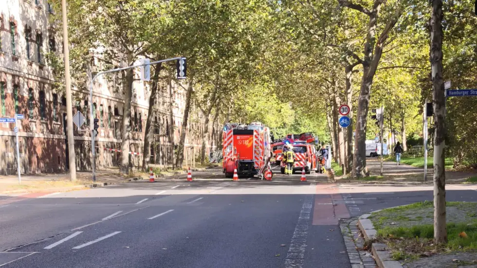 Die Theresienstraße wurde voll gesperrt. Die Theresienstraße wurde voll gesperrt.