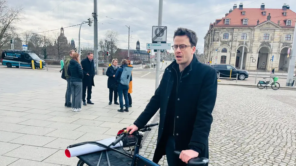 Sachsens ADFC-Chef Janek Müksch arbeitete den Radweg mit aus Sachsens ADFC-Chef Janek Müksch arbeitete den Radweg mit aus