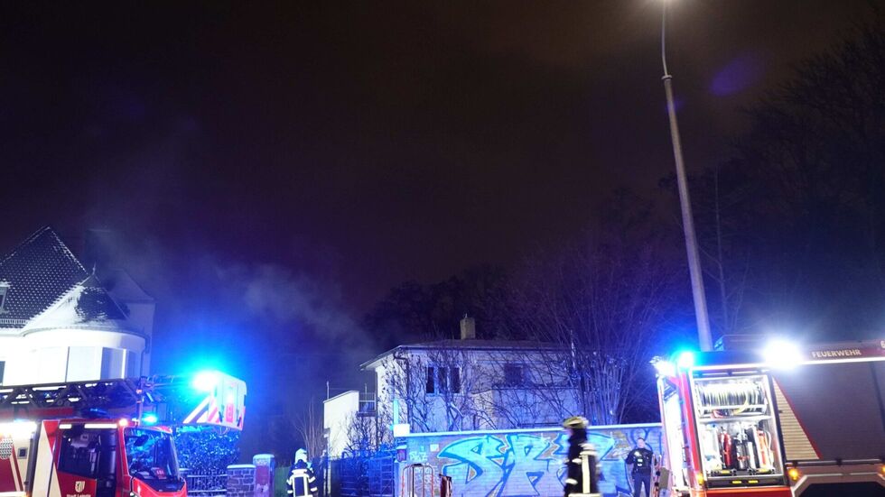 Hausbrand in Leipzig-Schleußig.