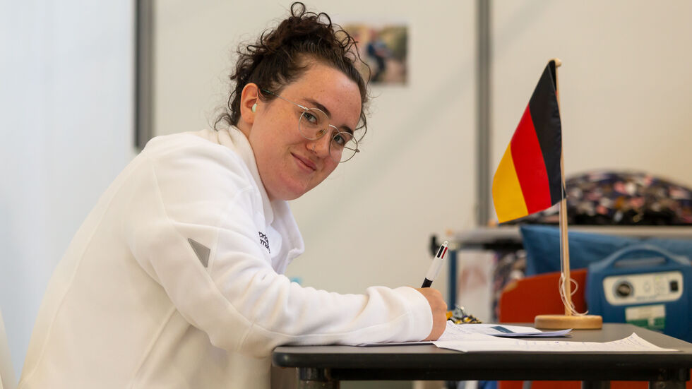 Anna Telle bei den WorldSkills 2024 in Lyon, wo sich unter die Top Ten kam.