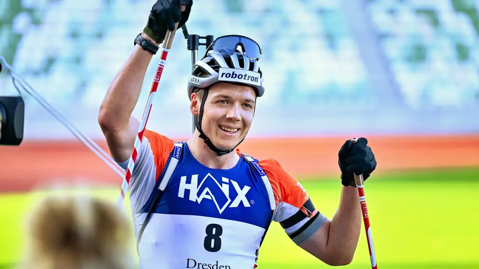 Justus Strelow triumphiert beim City-Biathlon Justus Strelow triumphiert beim City-Biathlon