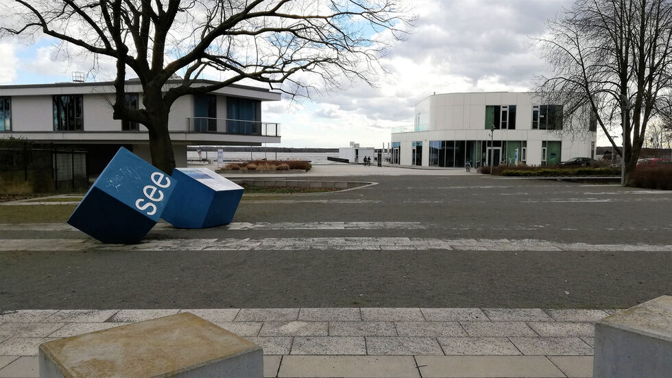 Hafengebäude in Senftenberg