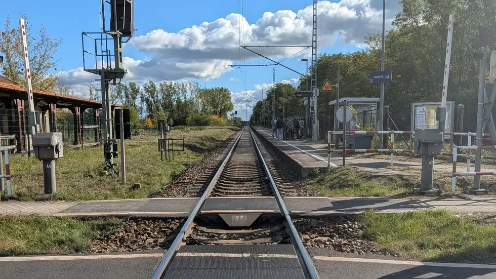 Die eingleisige Strecke von Cottbus nach Lübbenau