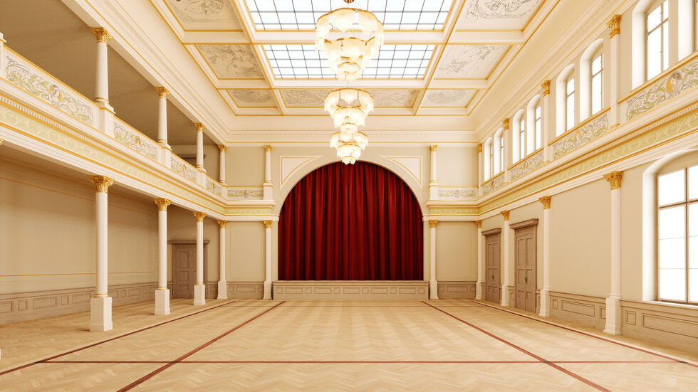 Der alte Ballsaal wurde im Jugendstil gebaut und soll auch in diesem Glanz wieder entstehen