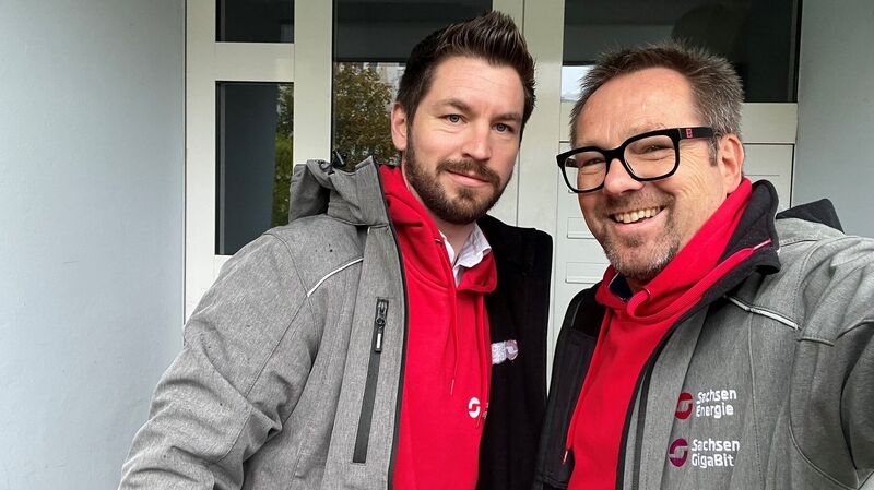 So sehen richtige Mitarbeiter der Sachsen Energie aus 