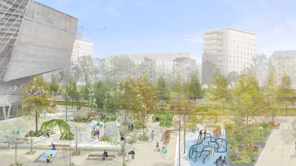 So grün und einladend könnte die jetzige Betonwüste einmal aussehen So grün und einladend könnte die jetzige Betonwüste einmal aussehen