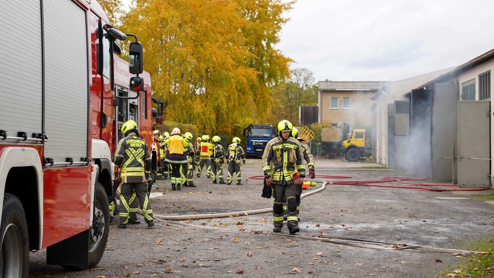 Die Feuerwehr vor Ort.