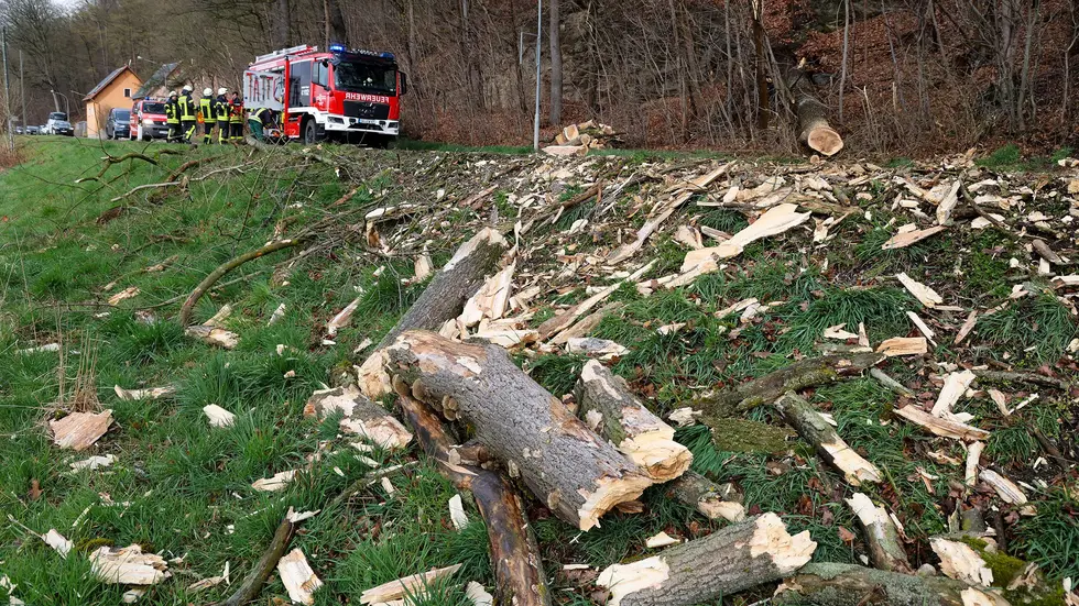 Der Einsatzort, nachdem das Gröbste erst einmal beseitigt war.
