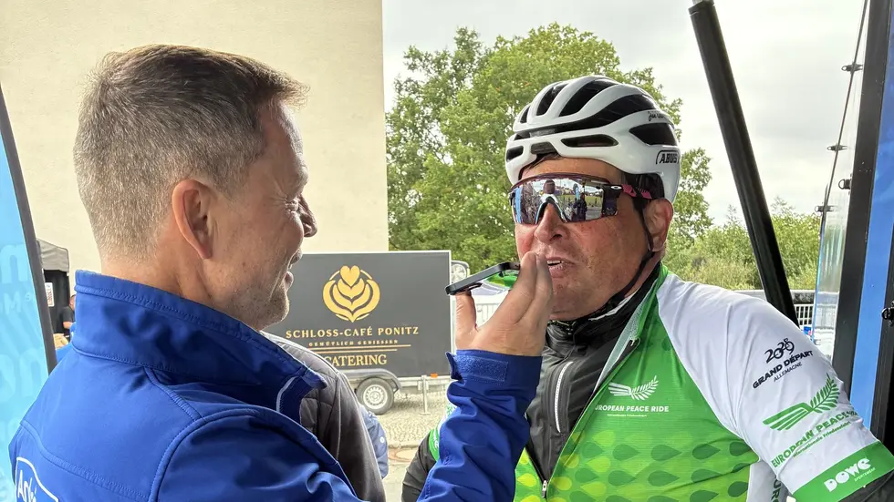Jan Ullrich im Gespräch mit Radio-Moderator André Hardt