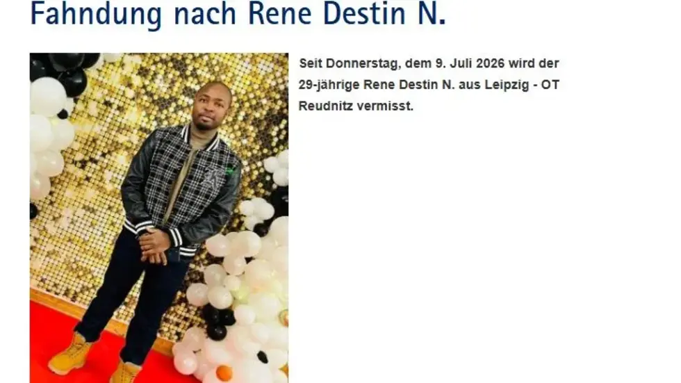 Rene Destin N. wird bereits seit dem 09.07. vermisst.