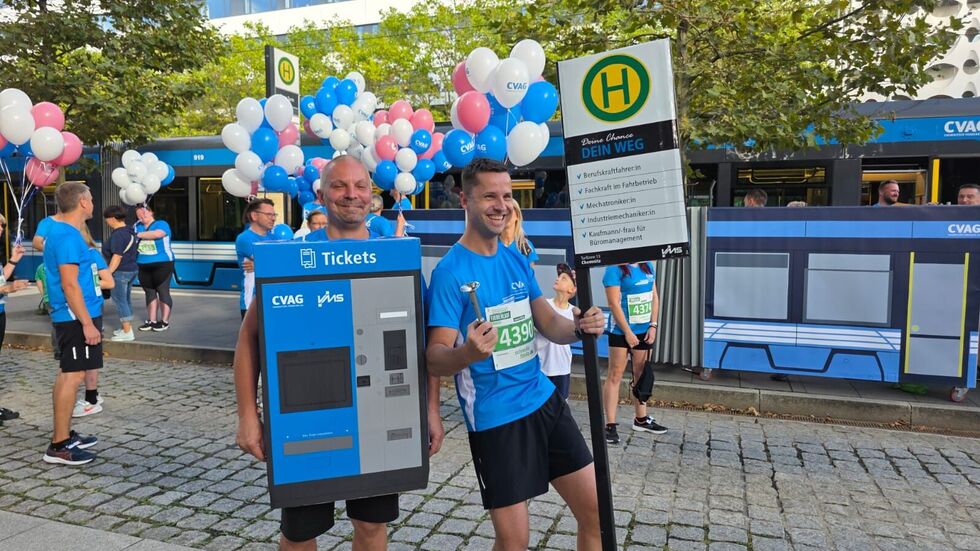 Bunt, lustig, sportlich. Die Teilnehmer des 20. Firmenlaufes sorgten für gute Stimmung.