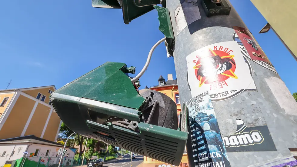 Demolierte Ampel Demolierte Ampel