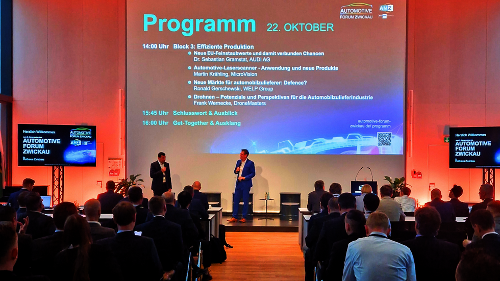 29. Automotive Forum Zwickau - am Mittwoch, dem zweiten Tag, fand der Kongress im Bürgersaal des Rathauses statt.