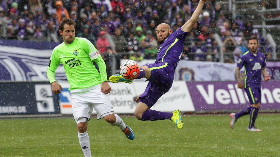 Das letzte Duell zwischen Aue und Chemnitz im April 2016.