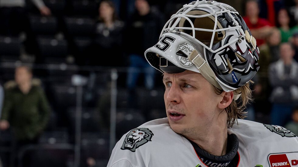 Der neue Eislöwen-Goalie Jussi Olkinuora Der neue Eislöwen-Goalie Jussi Olkinuora