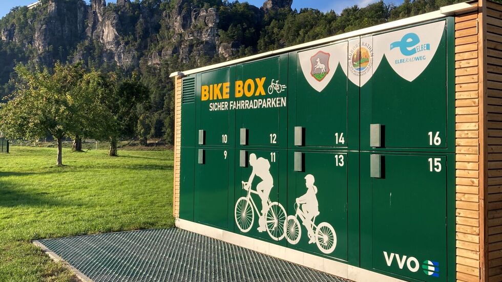 So sieht die neue Fahrradbox in Rathen aus. 