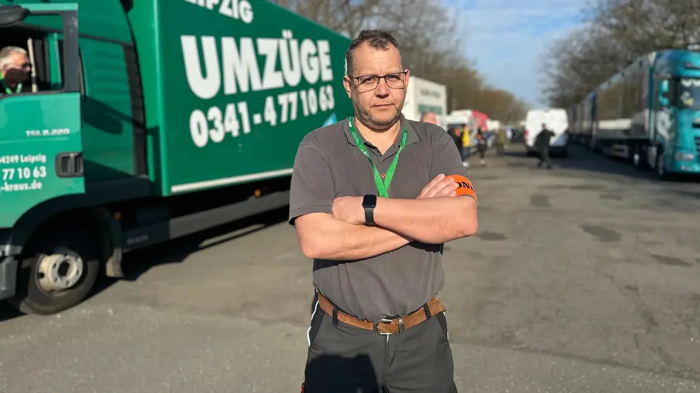 Trotz tollem Wetter sind viele Teilnehmer stinksauer - hier Ralph Kempe von der Heizung-Sanitär- und Dachklemptner GmbH.