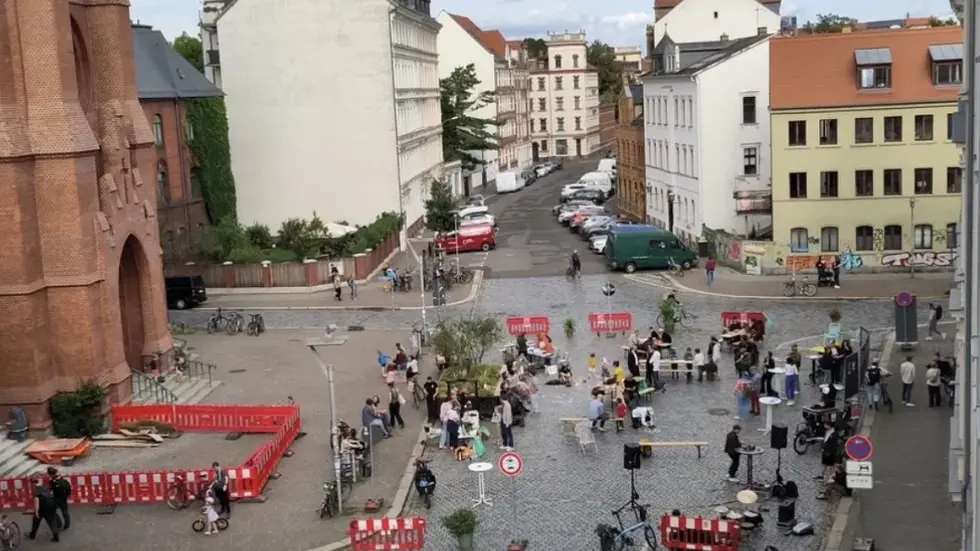 Der Nathanaelkirchplatz in Lindenau soll schöner gemacht werden.