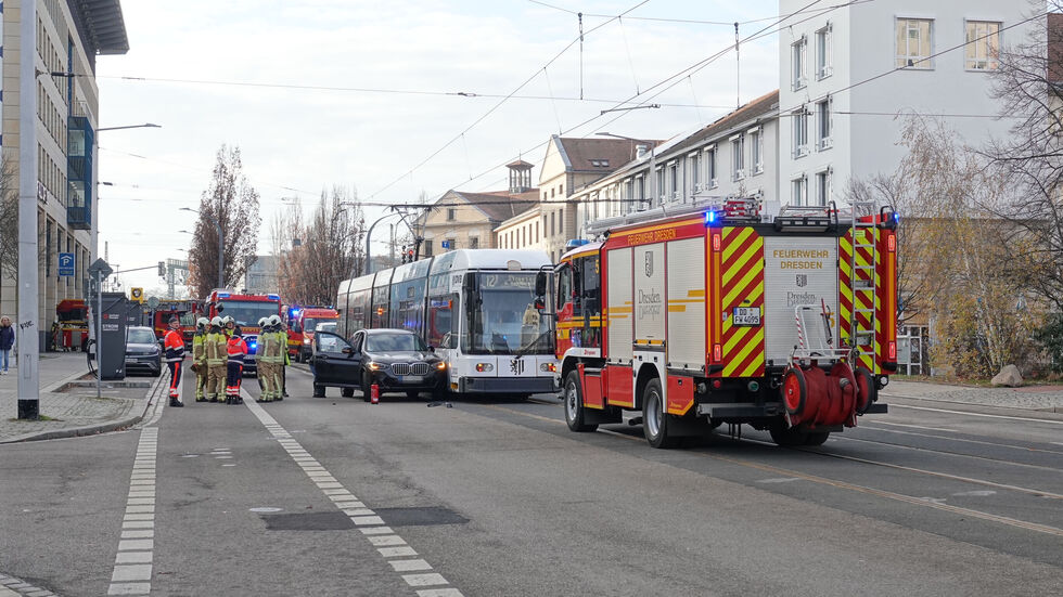 Der Unfall auf der Freiberger Straße.