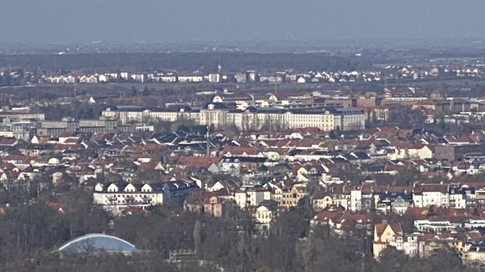 Blick über Leipzig.