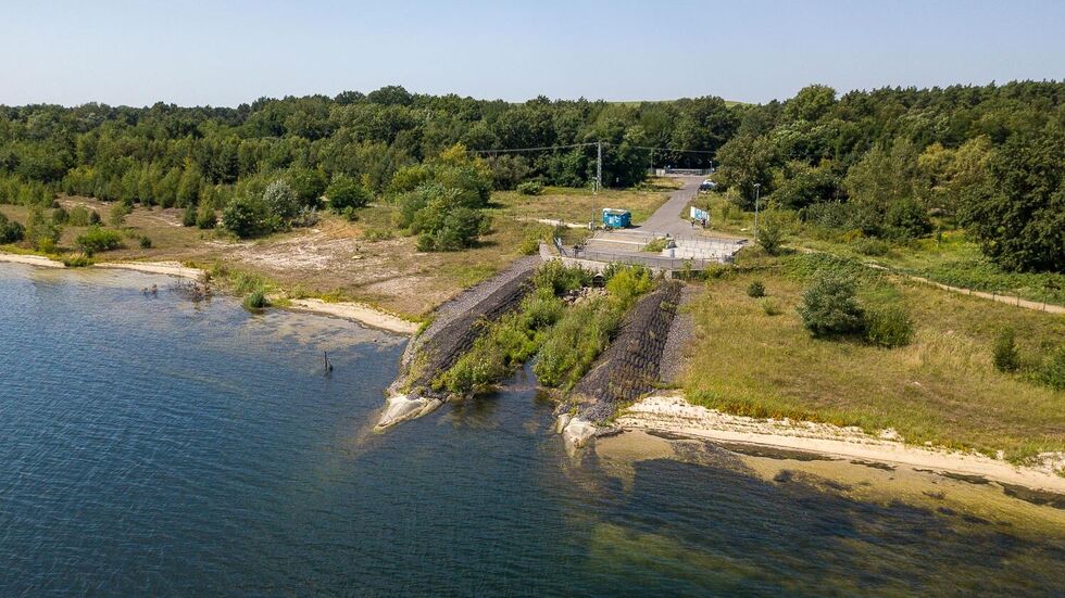 Der Cottbuser Ostsee von oben.