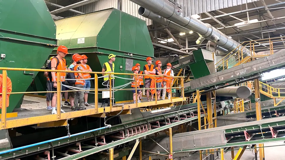 Blick in die mechanische Sortieranlage der Zentraldeponie Cröbern bei Leipzig.