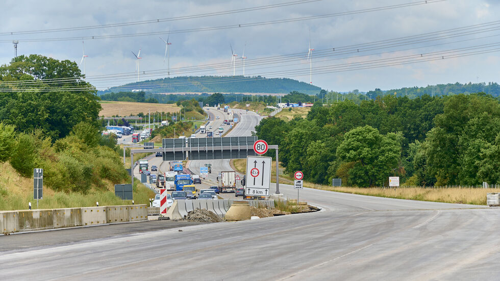 Dieses Jahr wurde die Fahrbahn in Richtung Erfurt erneuert.